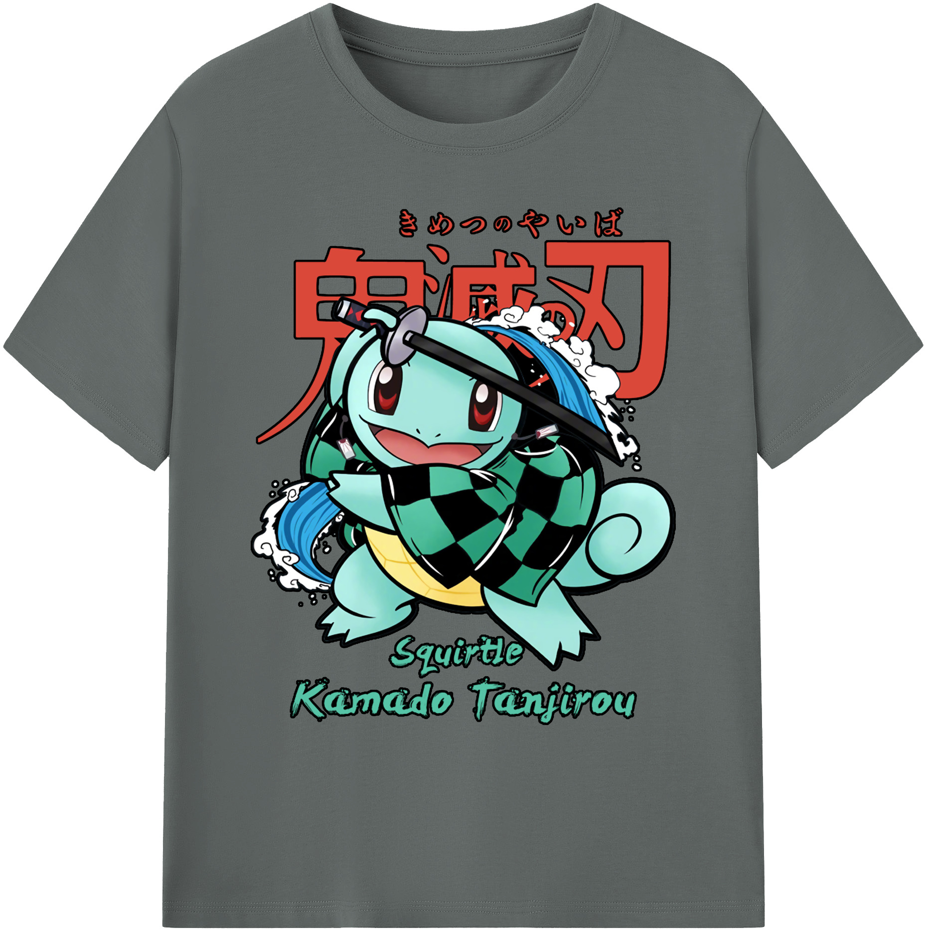 （画像用） 鬼滅の刃 竈門 炭治郎／かまど たんじろう Kamado Tanjirou 綿100％ メンズ半袖Tシャツ｜肌触りやわらか＆通気性